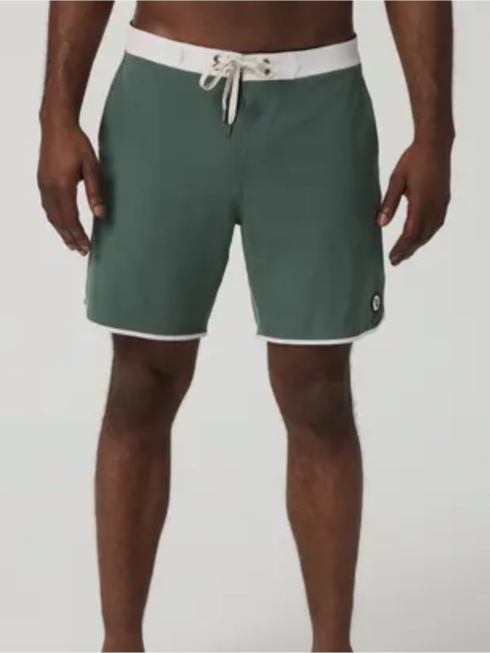 Vuori Men’s Swim Hybrids — Forest Green with White Waistband